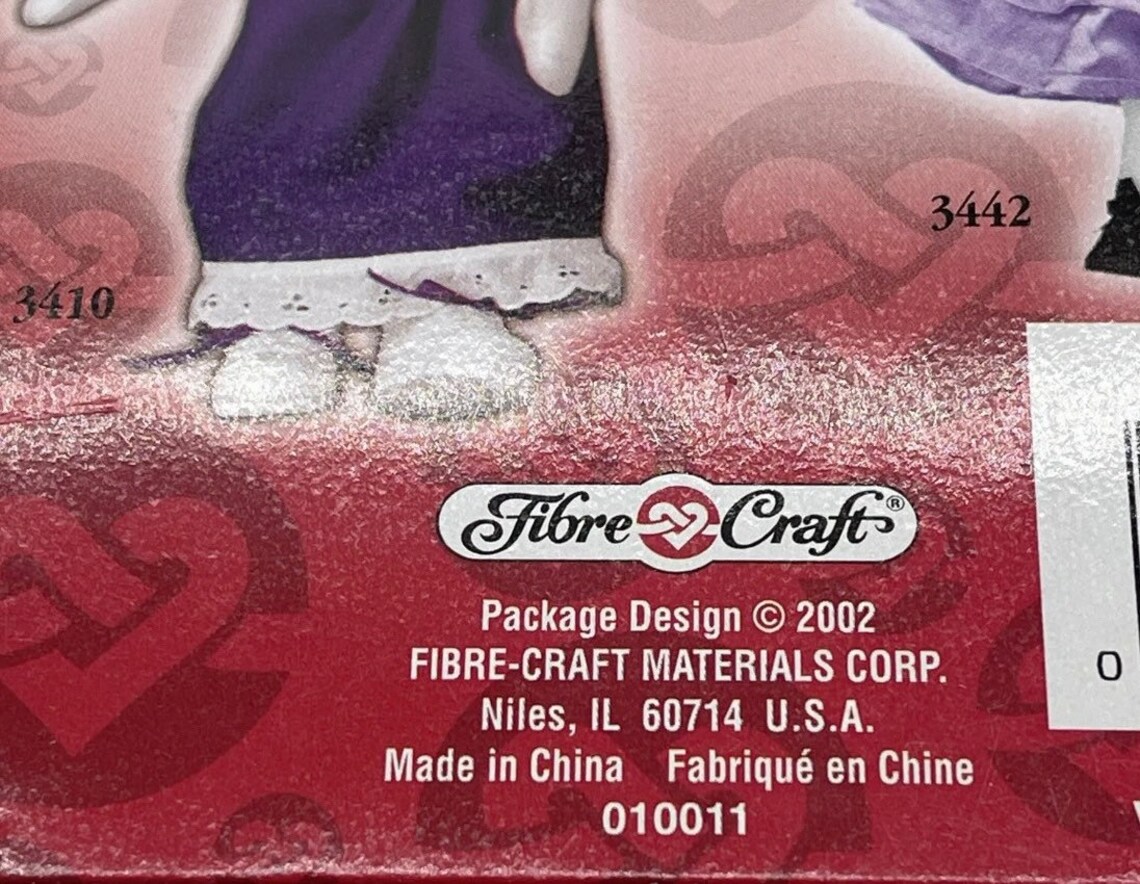 Vintage Fibrecraft Iron on Doll Face New in Package Embroidery Kitschy
