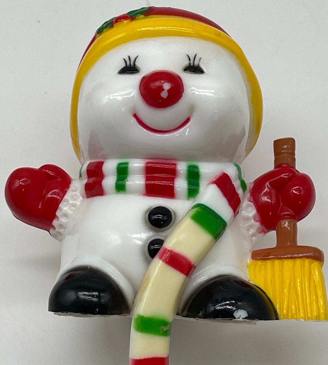 Vintage Snowman Mantle Stocking Holder Christmas Decor Etsy