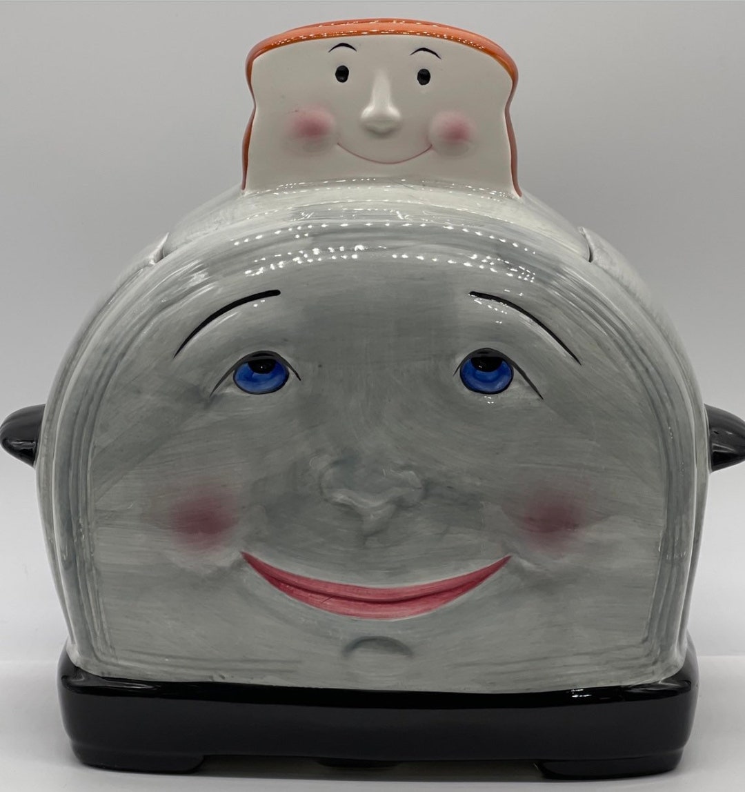 Vintage Clay Art Anthropomorphic Toaster Cookie Jar Hand Etsy