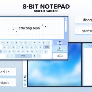 8bit Notepad Twitch Stream Webcam Overlay With Panels for Twitch ...
