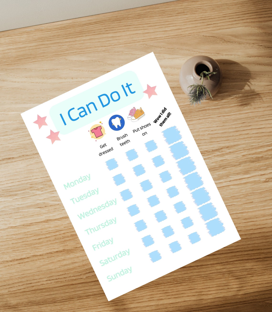 Printable Reward Chart Daily Routine Chart Brush Tooth - Etsy Canada