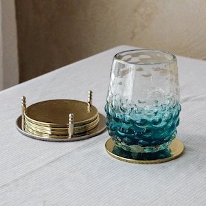 Vintage Engraved Silverplate Coaster Set