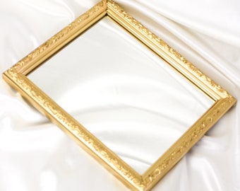 Gold Flower & Leaf Mirror