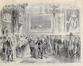 Her Majesty's Reception - The Illustrated London Press March 17, 1660 - Digital Print