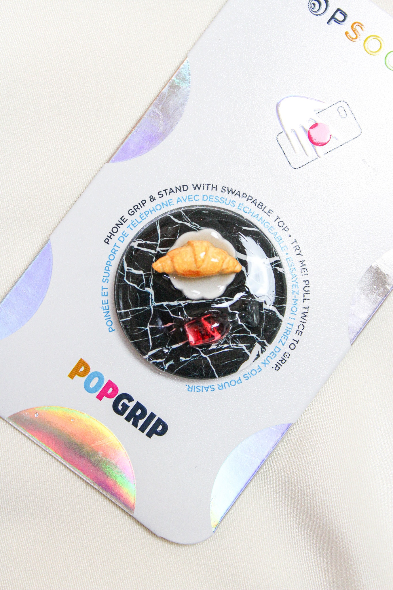 Popsockets Swappable Black Marble Popsocket PopSockets® Swappable