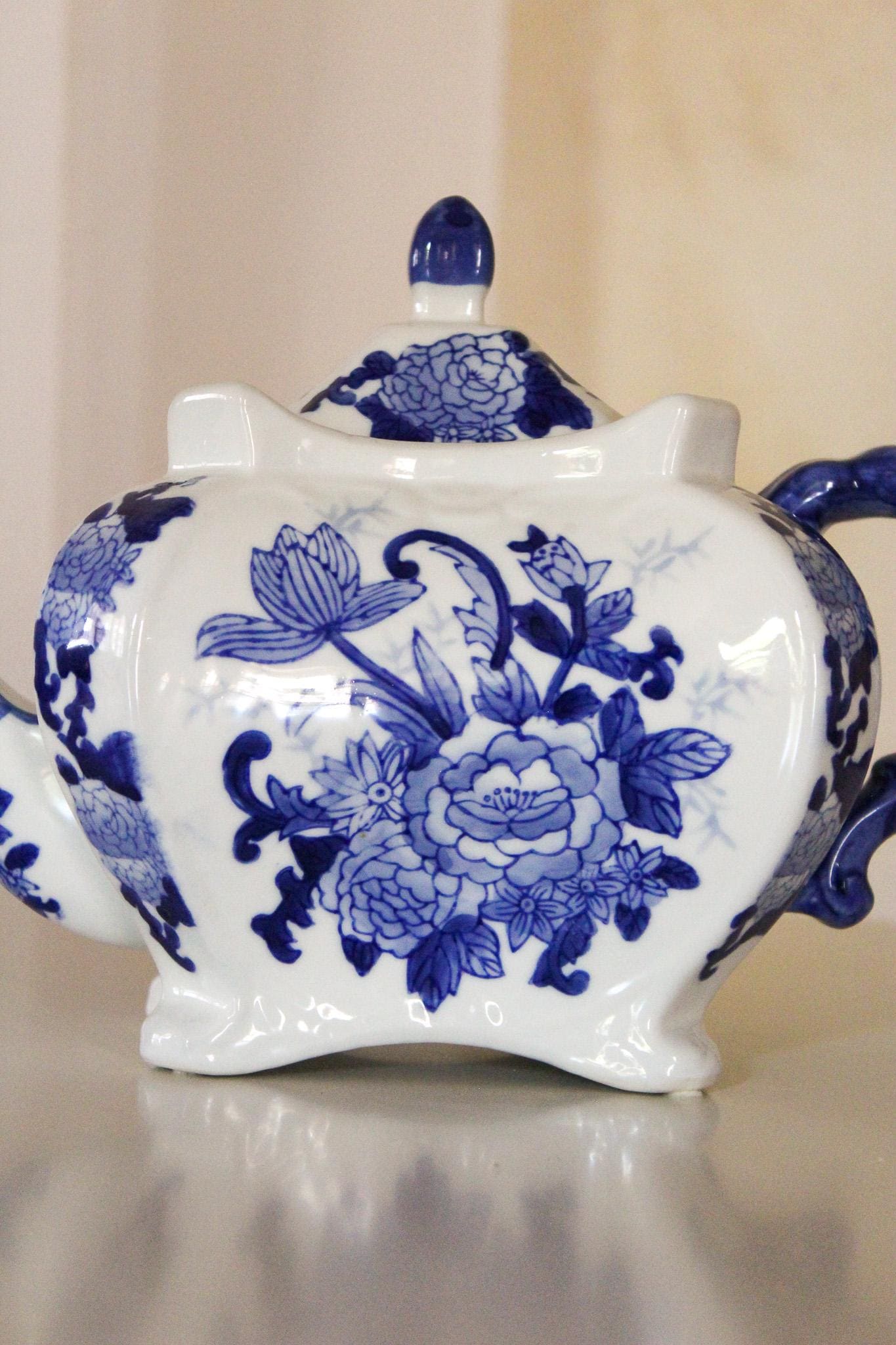 シノワズリツボと紅茶入れ♡ 磁器のシノワズリティーポット - Etsy 日本