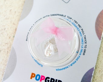 Pink Bow & Pearl PopSocket