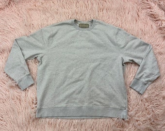 Herren XL Vintage Jachs New York Grau Gestreiftes Sweatshirt