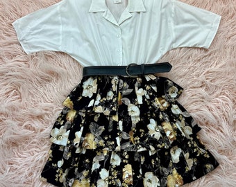 Juniors Size 7 Vintage Floral Shirt Dress