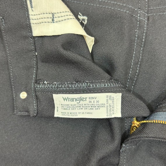 Men's Vintage 36x30 Dark Blue Wrangler Pants - image 2