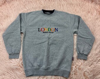 "Herren XL Vintage ""London England"" Sweatshirt
