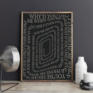 Arctic Monkeys | Why&#39;d You Only Ever Call Me When You&#39;re High | AM Album | Music Poster | Print Wall Art | Wall Decor | Digital Download