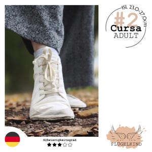 Barefoot shoes pattern #2 Cursa Adult ISL 23.0-27.0 cm, German