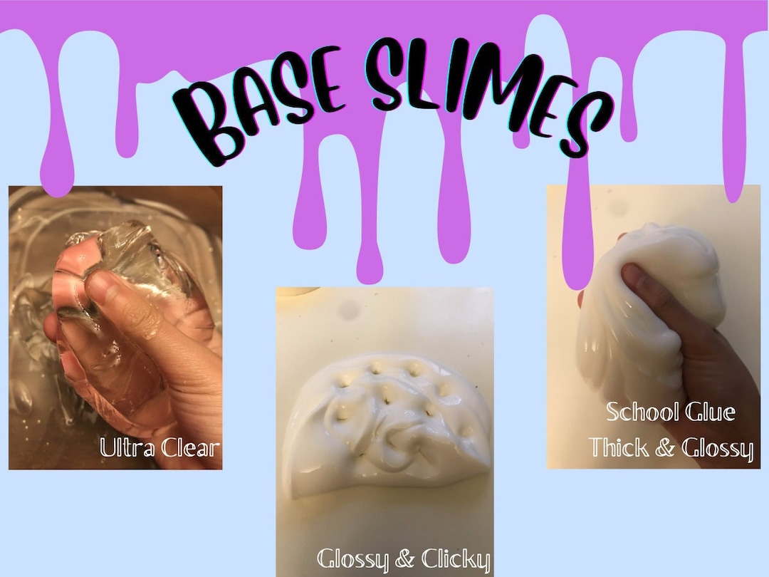 Slime Rant Base UNSCENTED 8oz Base Slimes: Thick N Glossy Slime, Glossy and Clicky ...