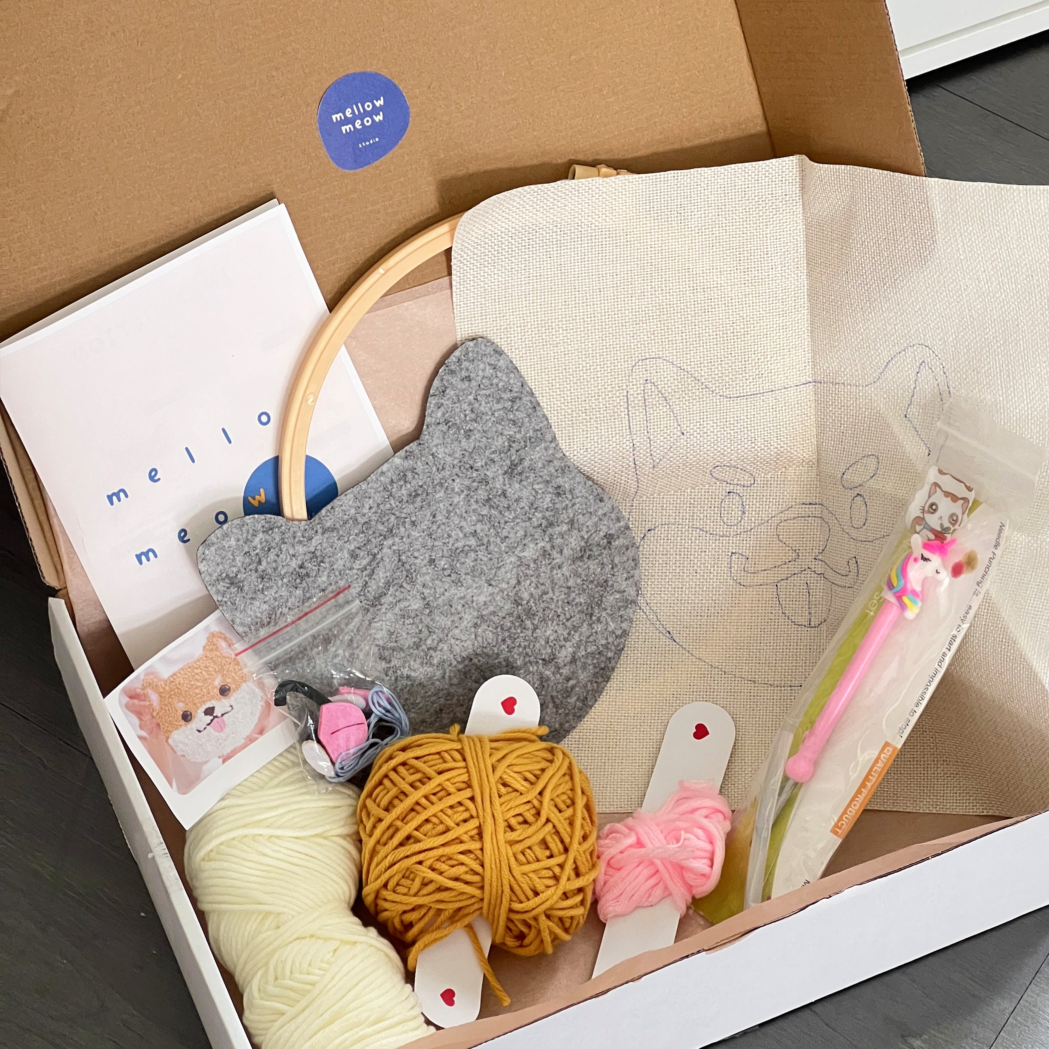 Punch Needle Kits Adults Cute Dog Punch Needle Kit | Beginner Punch ...
