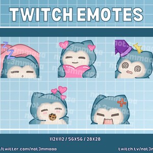 5x Cute Snorlax | Twitch Emotes