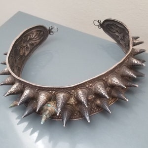 Antique Miao Chinese Hill tribe tribal bridal choker ,circa 1905.