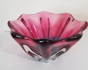NARUMI Fantasy Glass (japanese) Mcm Art Glass Vase Vintage in