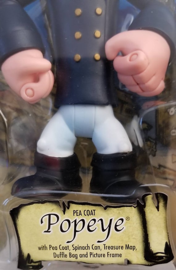 Vintage 2001 Mezco Popeye the Sailor Man Pea Coat Popeye NIB