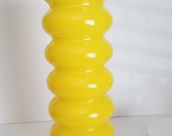Vintage IKEA Solstrale Bubble Glass Vase von Anne Nilsson in Gelb