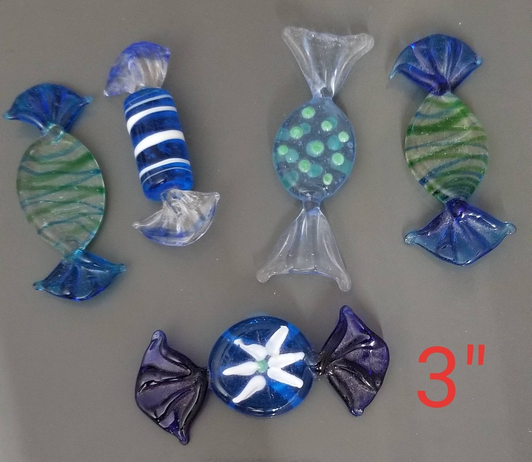 24 Pcs Bonbons En Verre Style Murano Vintage - Décorations Fêtes Mariage Noël
