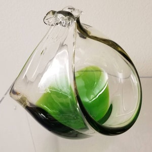 Vintage Swedish blown art glass bowl by HYLLINGE