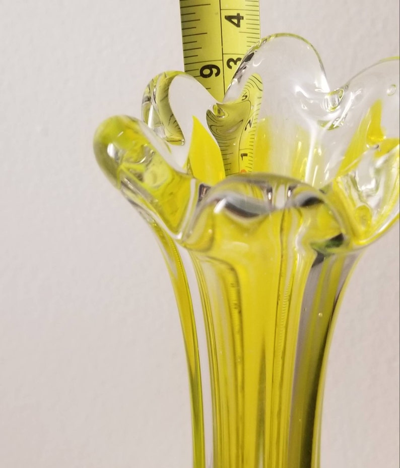 Vintage MCM Swung Glass Vase 100/100 Etsy