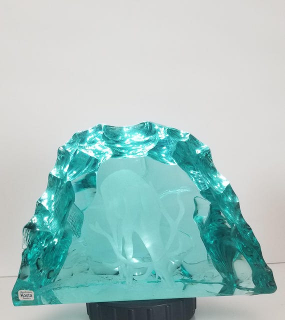 kosta boda コスタボダ　ガラス　Icebergs 氷山　トナカイ トナカイのガラスオブジェ / Bertil Vallien / Kosta Boda・コスタボダ