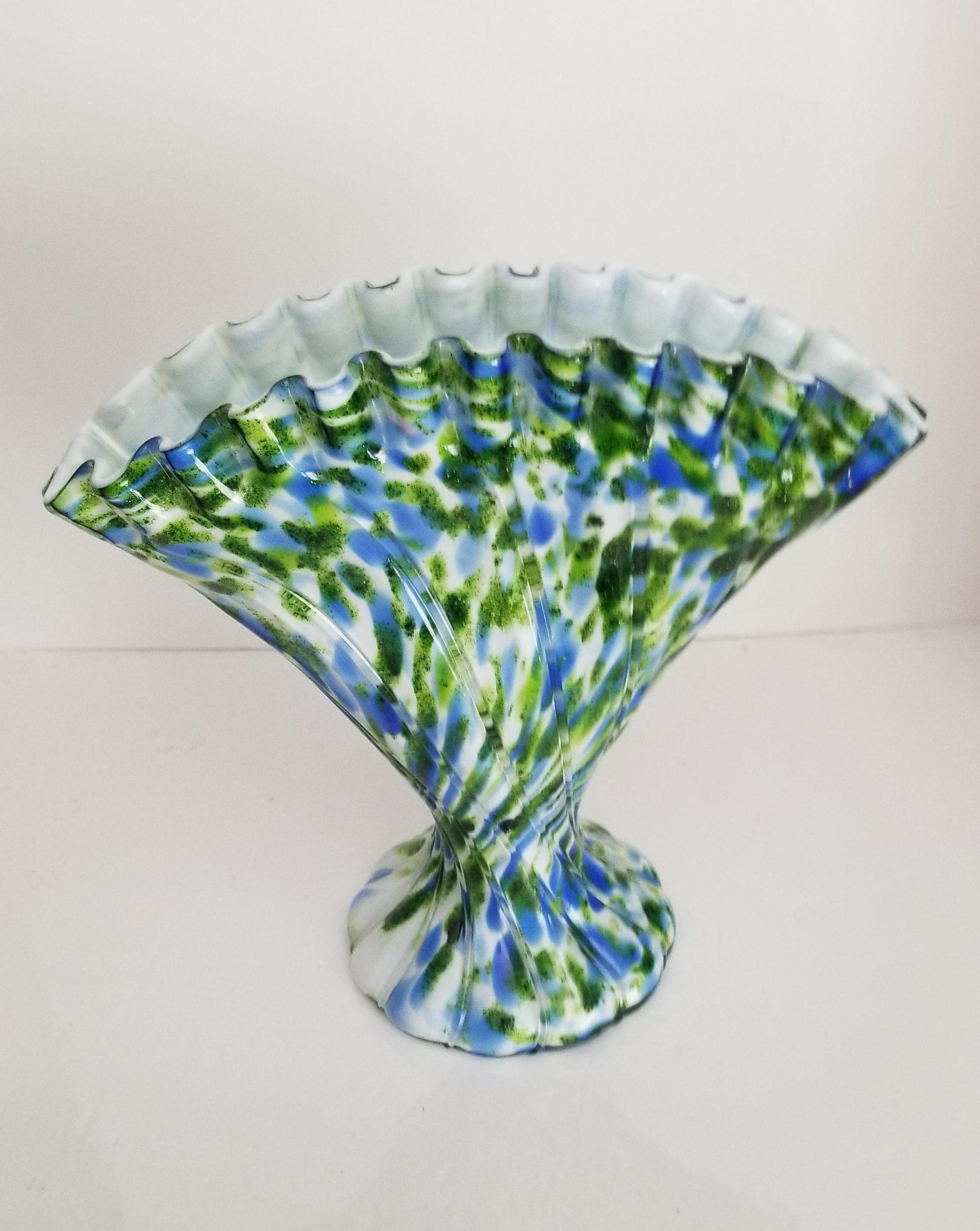 ヴィンテージ 60 年代 FENTON Murrhina アベントリーヌ フリル付き