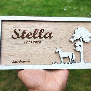 Horse Stable Personalised door sign - Pony name sign plaque Decoration of Stable door Horseback riding gift Custom sign Personalized gift