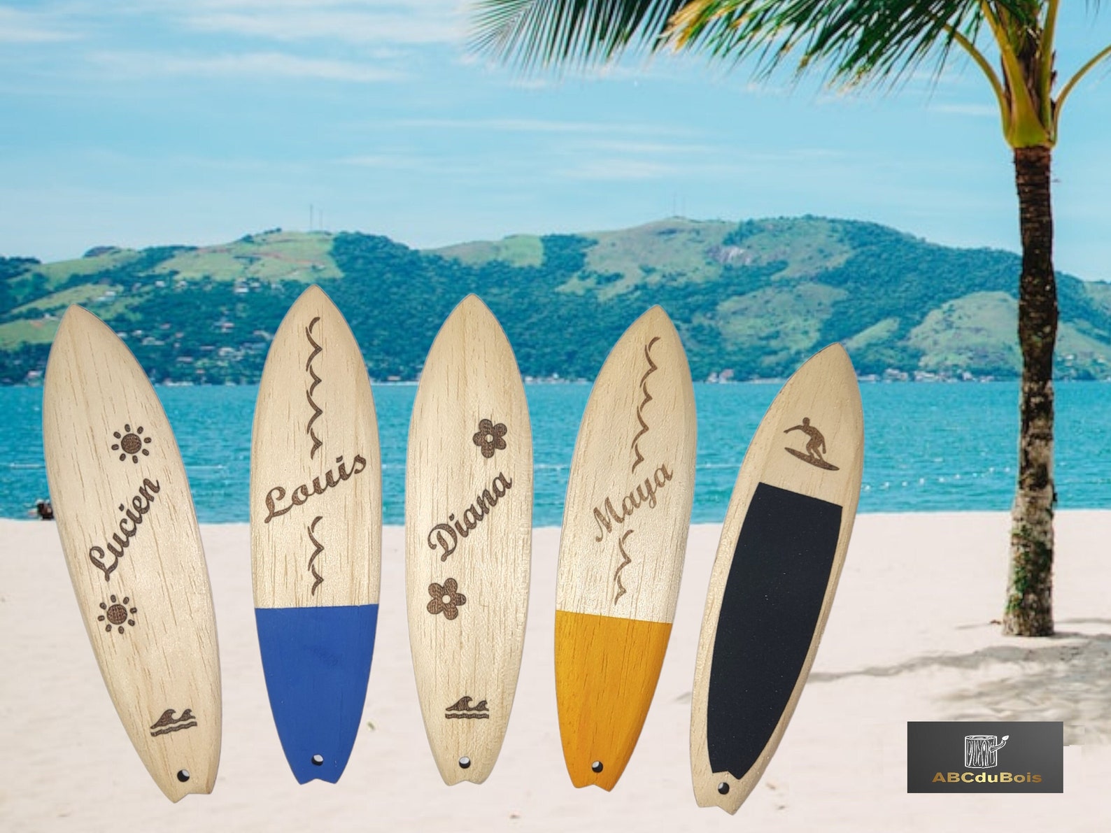 Surfboard Cake Topper Personalized Wipeout Party - Beach Party - Kids ...