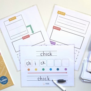 Phonics Spelling Practice Pack: Orton Gillingham Workmat for Preschool