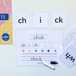 Spelling & Phonics Workmat | Orton Gillingham Phoneme Phonics Games Reading Practice ADHD Learning Letters Spelling Kindergarten Preschool