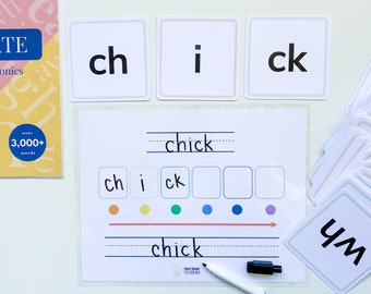 Orton Gillingham Spelling and Phonics Board: Reading Practice Game