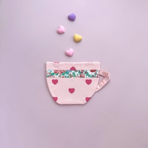 Patrón de costura para posavasos de tela "Una taza de amor" - DESCARGA DIGITAL