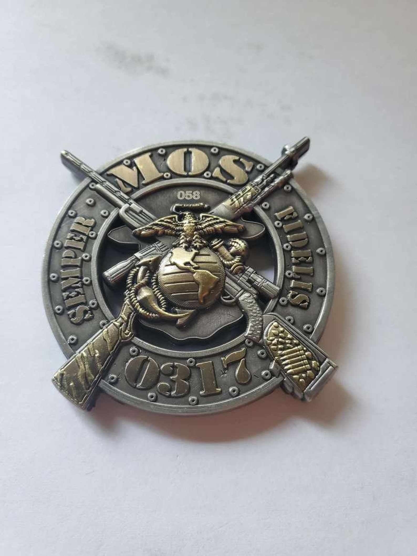 USMC MOS 0317 Scout Sniper Coin Marine Corps Coin Semper Etsy