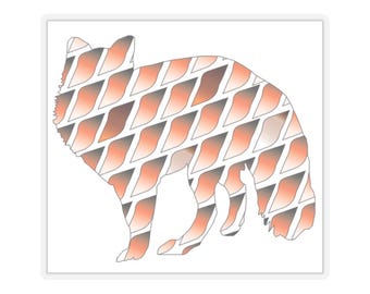 Geometric Fox Sticker – Cute Animal Vinyl Decal
