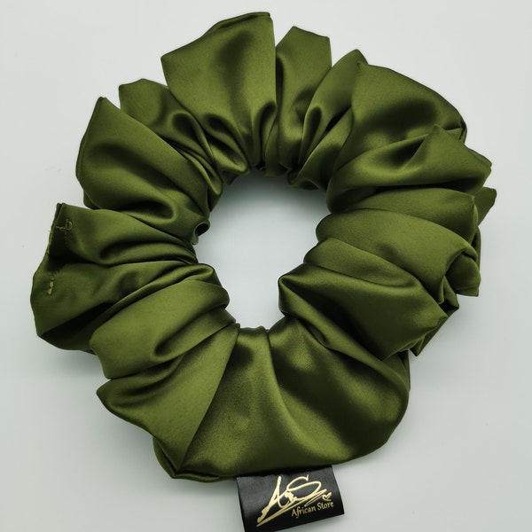 Satin Scrunchie Grün,Kinder Erwachsene Haarschmuck  Brautjungfern Haar Accessoires Geschenk für Schwester, mutter, Freundin Oma