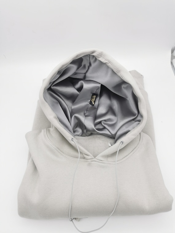 Satin gefuttert Sanftes Grau Hoodie, Frauen winter Hoody,Kapuzenpullover Geschenk für sie,Geburtstag Muttertag Geschenke,satin lined hoodie