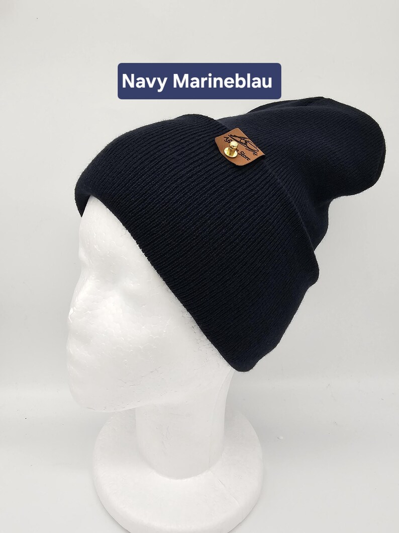 Satin gefütterte Strickmütze,breitem Umschlag Mütze,Locken Winter Mützen,Unisex lang Satinhaube,Haarhaube aus Satin, Satin lined Beanie image 11