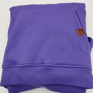 Satin gefuttert Hoodie,Ultraviolet Unisex Kapuzenpullover,dicke winter hoody, 300gsm schwer Kapuzen Sweatshirt image 3