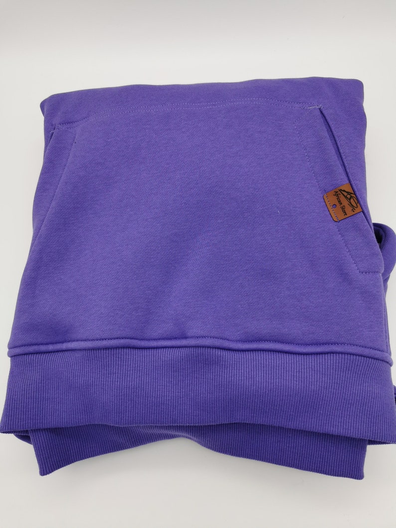 Satin gefuttert Hoodie,Ultraviolet Unisex Kapuzenpullover,dicke winter hoody, 300gsm schwer Kapuzen Sweatshirt image 3