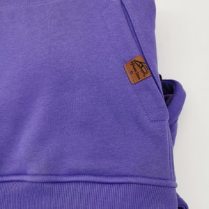 Satin gefuttert Hoodie,Ultraviolet Unisex Kapuzenpullover,dicke winter hoody, 300gsm schwer Kapuzen Sweatshirt image 7