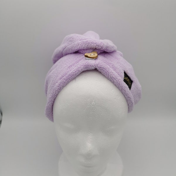 Microfaser Haartrockunungs-handtuch, lila wickel Turban, Duschkopf Haarwickel trockentuch, schnell haar trocknen tuch für Frauen und Kinder