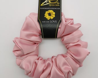 Baby pink Satin Scrunchie für Kinder, Erwachsene, Brautjungfern|Geschenk für Schwester, mutter, Freundin Oma