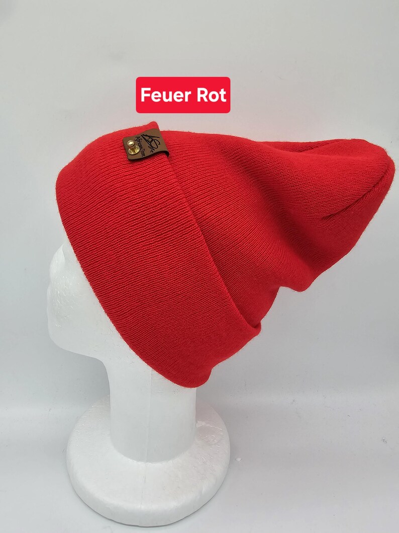 Satin gefütterte Strickmütze,breitem Umschlag Mütze,Locken Winter Mützen,Unisex lang Satinhaube,Haarhaube aus Satin, Satin lined Beanie image 13