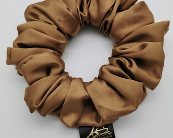 Braun Satin Scrunchie,Haargummi aus Satin,Brautjungfern Haarschmuck,Frauen Kinder Haar Accessoires,Scrunchi Haargummi,Haar Scrunchie Damen,