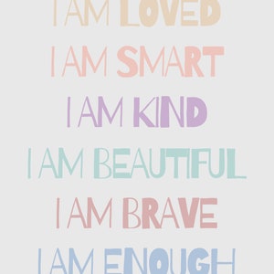 Kids Affirmations Instant Download