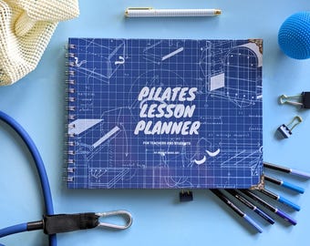 Pilates Lesson Planner for Teachers and Students in original Pilates blueprint horizontal design