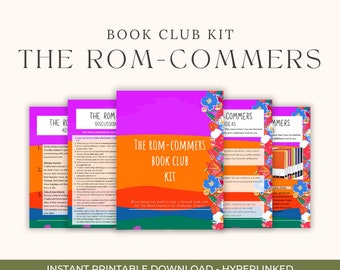 Book Club Kit The Rom-Commers by Katherine Center Discussion Questions Book Club Activities Themed Food and Drink List Activity List
